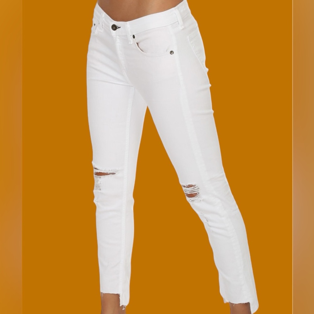 Rag and Bone White Dre Capri Pants - Size 32 - Picture 5 of 7